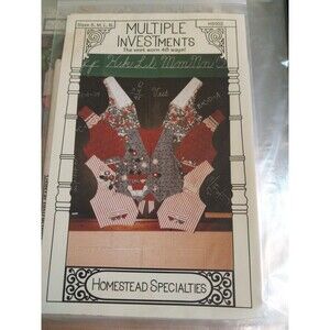 HOMESTEAD SPECIALTIES PATTERN MULTIPLE INVESTMENTS THE VEST WORN 48 WAYS UNCUT